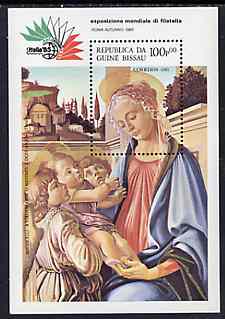Guinea - Bissau 1985 Italia 85 International Stamp Exhibition (Paintings by Botticelli) perf m/sheet unmounted mint, SG MS 966, Mi BL 266, stamps on stamp exhibitions, stamps on arts     botticelli