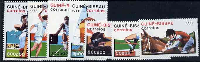 Guinea - Bissau 1988 Seoul Olympic Games unmounted mint set of 7, SG 1013-19, Mi 935-41*, stamps on sport, stamps on olympics