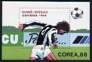 Guinea - Bissau 1988 Seoul Olympic Games unmounted mint m/sheet (Football) SG MS 1020, Mi BL 271, stamps on sport     olympics      football