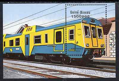Guinea - Bissau 1989 Trains, perf m/sheet unmounted mint, SG MS 1118, Mi BL 276, stamps on railways