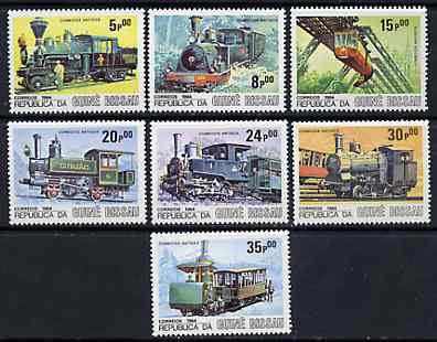 Guinea - Bissau 1984 Locomotives, perf set of 7 unmounted mint, SG 904-10, Mi 826-32*, stamps on railways
