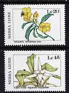 Sierra Leone 1987 Flowers - the 2 values unmounted mint from Flora & Fauna set, SG 1085 & 1087*, stamps on flowers, stamps on orchids