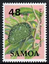 Samoa 1983-84 Sasalapa 48s unmounted mint from Fruits definitive set, SG 660, stamps on fruit, stamps on food, stamps on sasalapa