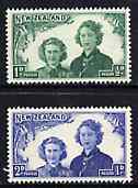 New Zealand 1944 Health - Princesses as Guides set of 2 unmounted mint SG 663-64*, stamps on scouts, stamps on royalty, stamps on  kg6 , stamps on 