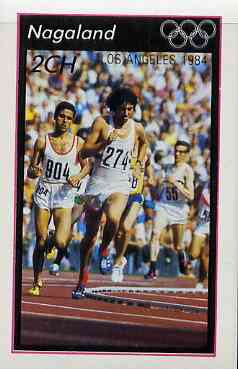 Nagaland 1984 Los Angeles Olympic Games (Running) imperf  deluxe sheet (2ch value) unmounted mint, stamps on , stamps on  stamps on olympics    running