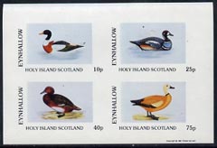 Eynhallow 1981 Ducks #2 imperf  set of 4 values (10p to 75p) unmounted mint , stamps on birds
