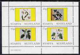 Staffa 1982 Flowers #08 perf  set of 4 values (10p to 75p) unmounted mint, stamps on flowers