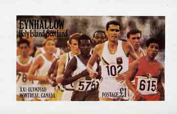 Eynhallow 1976 Montreal Olympics (Running) imperf souvenir sheet (Â£1 value) unmounted mint, stamps on sport   olympics   running