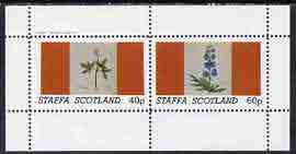 Staffa 1982 Flowers #09 perf  set of 2 values (40p & 60p) unmounted mint, stamps on flowers