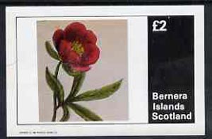 Bernera 1982 Flowers #05 imperf  deluxe sheet (Â£2 value) unmounted mint, stamps on flowers