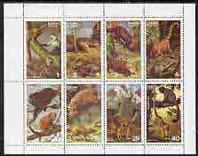 Staffa 1977 Wild Animals (Monkeys, Ocelot, etc) perf set of 8 values unmounted mint, stamps on animals, stamps on anteater, stamps on apes, stamps on rodents, stamps on cats