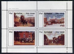 Eynhallow 1982 Paintings of Mail Coaches perf  set of 4 values (10p to 75p) unmounted mint , stamps on mail coaches    arts    postal