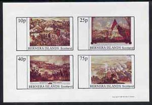 Bernera 1981 Paintings of Battles imperf  set of 4 values (10p to 75p) unmounted mint, stamps on battles    arts