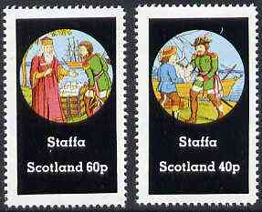 Staffa 1982 Fairy Tales (Admiral with Cat & Kings Treasure) perf  set of 2 values (40p & 60p) unmounted mint, stamps on cats, stamps on fairy tales, stamps on literature 