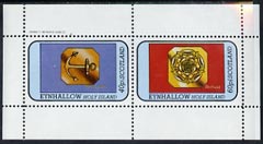 Eynhallow 1982 Hallmarks (Birmingham Anchor & Sheffield Rose) perf  set of 2 values (40p & 60p) unmounted mint, stamps on jewellry     anchor    roses