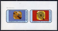 Eynhallow 1982 Hallmarks (Birmingham Anchor & Sheffield Rose) imperf  set of 2 values (40p & 60p) unmounted mint, stamps on jewellry     anchor    roses