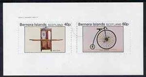 Bernera 1982 Transport (Sedan Chair & Penny Farthing Bicycle) imperf  set of 2 values (40p & 60p) unmounted mint, stamps on transport    bicycles
