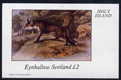 Eynhallow 1982 Animals #08 (Fox) imperf deluxe sheet (Â£2 value) unmounted mint, stamps on animals    fox    dogs, stamps on  fox , stamps on foxes, stamps on  