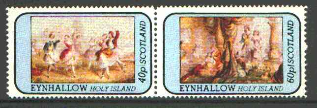 Eynhallow 1981 Romantic Theatre perf  set of 2 values (40p & 60p) unmounted mint, stamps on theatre, stamps on dancing, stamps on entertainments, stamps on roman