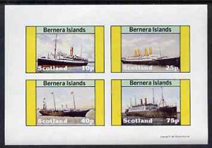 Bernera 1981 Liners imperf set of 4 values (10p to 75p) unmounted mint, stamps on , stamps on  stamps on ships