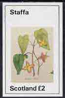 Staffa 1982 Wort Flowers (Baren Wort) imperf deluxe sheet (Â£2 value) unmounted mint, stamps on flowers