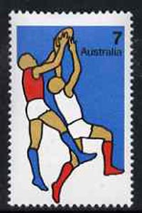 Australia 1974 Australian Football 7c from Non-Olympic Sports set of 7 unmounted mint, SG 571*, stamps on sport    football