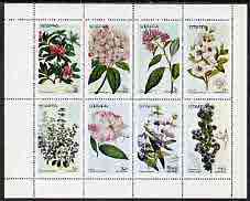 Staffa 1972 Flowers #02 perf set of 8 values (1p to 50p) unmounted mint, stamps on , stamps on  stamps on flowers