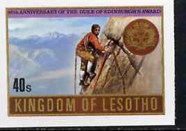 Lesotho 1981 Duke of Edinburgh Award Scheme 40s Mountain Climbing imperf unmounted mint, pairs & gutter pairs available - price pro-rata, SG 465var, stamps on mountaineering     youth