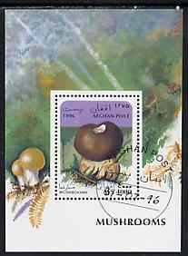 Afghanistan 1996 Mushrooms perf m/sheet (4000a) cto used, stamps on , stamps on  stamps on fungi