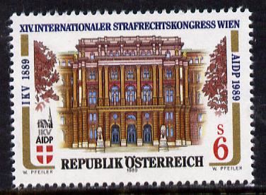 Austria 1989 Congress of Criminal Law 6s unmounted mint, SG  2209, stamps on 