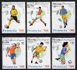 Sahara Republic 1996 France '98 Football World Cup complete perf set of 6 fine cto used*, stamps on football, stamps on sport