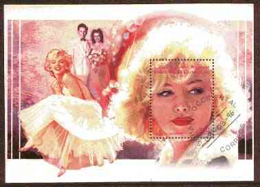 Sahara Republic 1996 Marilyn Monroe m/sheet very fine cto used, stamps on marilyn monroe       entertainments    films