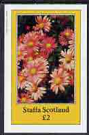 Staffa 1982 Flowers #12 imperf  deluxe sheet (Â£2 value) unmounted mint, stamps on flowers