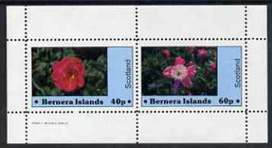 Bernera 1982 Flowers #06 perf  set of 2 values (40p & 60p) unmounted mint, stamps on , stamps on  stamps on flowers