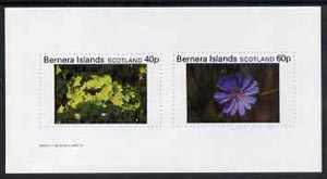 Bernera 1982 Flowers #07 imperf  set of 2 values (40p & 60p) unmounted mint , stamps on flowers