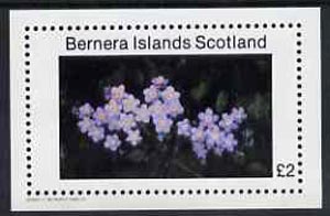 Bernera 1982 Flowers #07 imperf  se-luxe sheet (\A32 value) unmounted mint, stamps on flowers