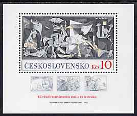 Czechoslovakia 1981 Birth Centenary of Pablo Picasso m/sheet unmounted mint, SG MS 2584, Mi BL 45, stamps on arts     picasso