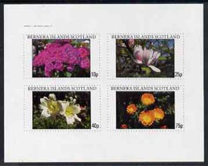 Bernera 1982 Flowers #11 imperf  set of 4 values (10p to 75p) unmounted mint, stamps on flowers