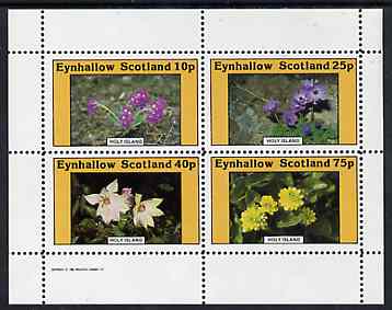 Eynhallow 1982 Flowers #10 perf  set of 4 values (10p - 75p) unmounted mint, stamps on flowers