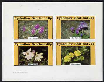 Eynhallow 1982 Flowers #10 imperf  set of 4 values (10p - 75p) unmounted mint, stamps on flowers