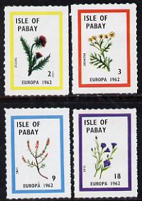 Pabay 1962 Europa (Plants) set of 4 unmounted mint (Rosen PA1-4), stamps on , stamps on  stamps on europa  flowers