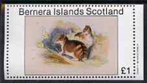 Bernera 1982 Rodents #3 imperf souvenir sheet (Â£1 value) unmounted mint, stamps on , stamps on  stamps on animals      rodents