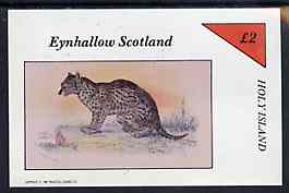 Eynhallow 1982 Wild Cats #2 imperf  deluxe sheet (Â£2 value) unmounted mint, stamps on cats