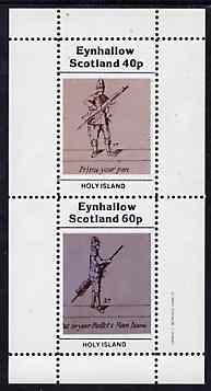Eynhallow 1982 Shooting perf set of 2 (40p Priming & 60p Inserting Bullet) unmounted mint, stamps on rifles