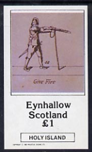Eynhallow 1982 Shooting imperf souvenir sheet (Â£1 value Ready To Fire) unmounted mint, stamps on rifles
