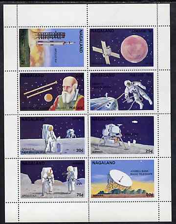 Nagaland 1972 Space complete perf set of 8 unmounted mint, stamps on space, stamps on telescope