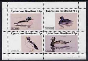 Eynhallow 1981 Ducks #4 perf  set of 4 values (10p to 75p) unmounted mint , stamps on birds