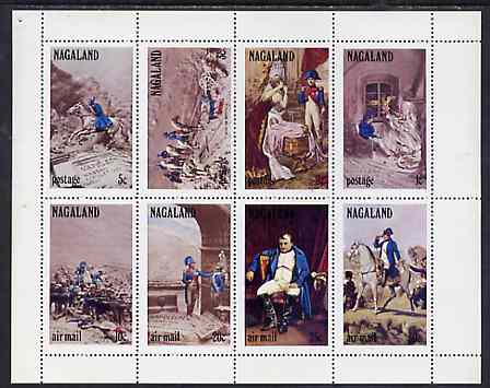 Nagaland 1972 Napoleon perf set of 8 values complete unmounted mint, stamps on personalities     history     militaria    napoleon  , stamps on dictators.