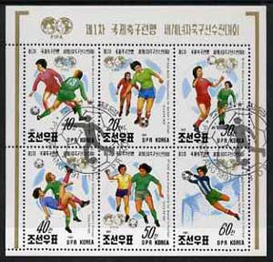 North Korea 1991 Women's World Football Championships sheetlet containing set of 6 fine cto used, SG N3102-07, stamps on football, stamps on women   , stamps on sport