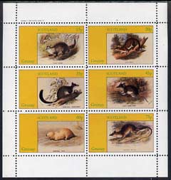 Grunay 1982 Rodents perf set of 6 values (15p to 75p) unmounted mint, stamps on , stamps on  stamps on animals     rodents